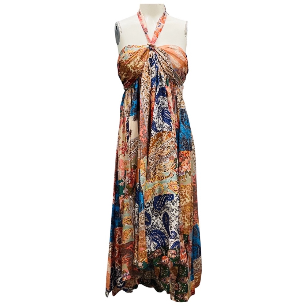 ZIMMERMANN MULTICOLOR PATCH PAISLEY DEVI HALTER M… - image 1